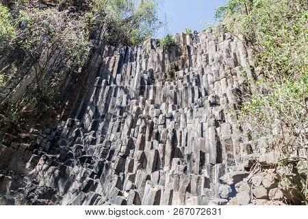 Los Tercios Waterfall During The Dry Season, Suchitoto, El Salvador