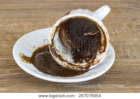 Traditional Turkish Coffee And Coffee Fortune (kahve Fali)