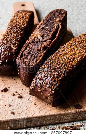 Ay Coregi / Turkish Pastry With Chocolate, Sesame And Dried Raisin.