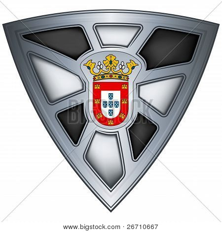 Stål sköld med flagga Ceuta