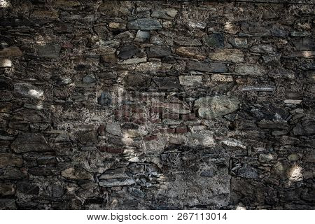 Rocky Stone Wall Texture From A Stone Wall For Game Texture Image With Rocks Out Of Grey And Colored