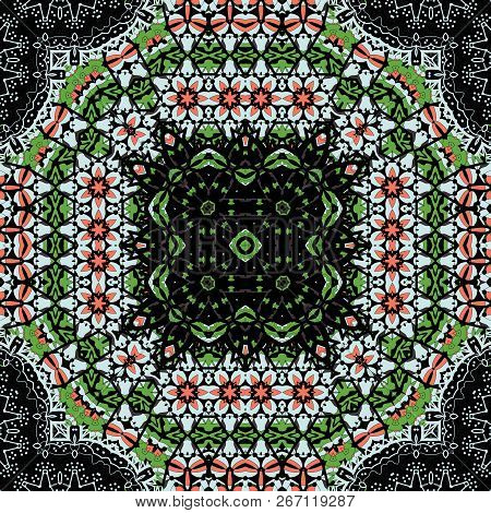 Arabesque Seamless Pattern. Background Vintage Flower. Texture Royal Vector.