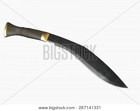 Nepal Gurkha Weapon Knife Kukri - 3d Rendering