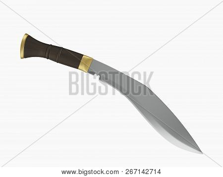 Nepal Gurkha Weapon Knife Kukri - 3d Rendering