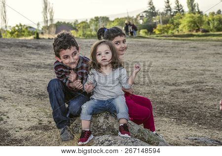 Ashtarak,armenia,10 September,2018:in The Courtyard Of The Church Saghmosavank Autumn Evening One-ye