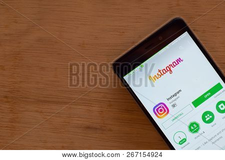 Bekasi, West Java, Indonesia. November 6, 2018 : Instagram Dev App On Smartphone Screen. Instagram I