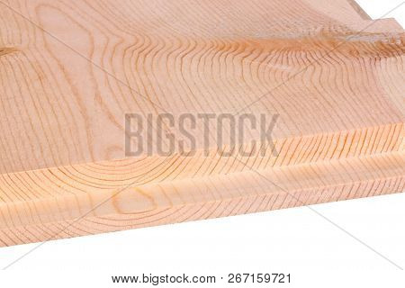Close-up Of A Woodworking Rabbet Or Rebate Groove Isolated Against A White Background
