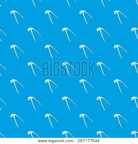 Medical Pliers Pattern Vector Seamless Blue Repeat For Any Use