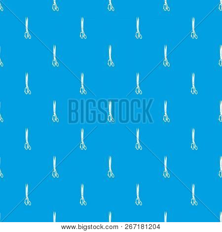 Big Medical Scissors Pattern Vector Seamless Blue Repeat For Any Use