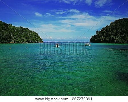 Pulau Sapi Beach, Island In Kota Kinabalu, Sabah