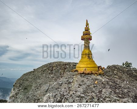 Small Golden Pagoda On 