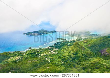 Panoramic View On Port Glaud And Port Launay From Morne Blanc Hi