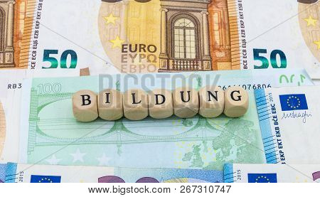 Wooden Letters Education German Translated Text 