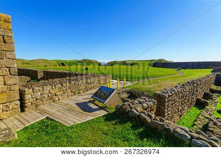 Aulac, Canada - September 23, 2018: View Of The Historical Fortress Of Fort Beausejour, In New Bruns