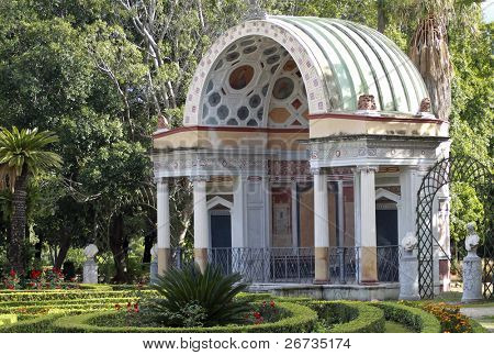 Exedra i Villa Giulia, Palermo, Italien