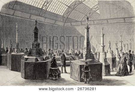 Illustrazione del concorso internazionale di Parigi per i progetti del monumento in memoria della battaglia di Callao, 