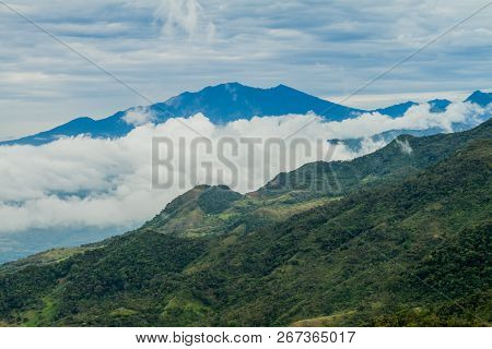 View Of Mountains In Panama, Baru Volcano In The Background