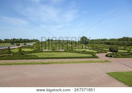 Strelna, St. Petersburg, Russia - August 09, 2018: The Territory Of The State Complex 