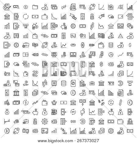 Simple Set Of Investments Related Outline Icons. Elements For Mobile Concept And Web Apps. Thin Line