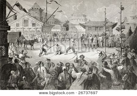 옛 그림, 베이징에서 공개 처형의 작성자 Bayard, Vaumort, 추첨 후 나