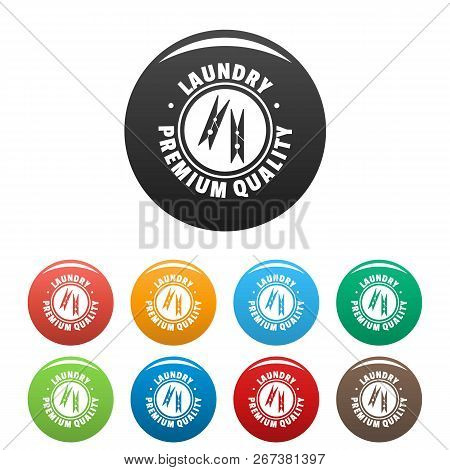 Laundry Premium Quality Icons Set 9 Color Isolated On White For Any Design