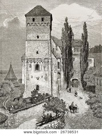 alte Abbildung von Nürnberg Burgtor. erstellt von Gerard, veröffentlicht am le Tour du Monde, Paris, 