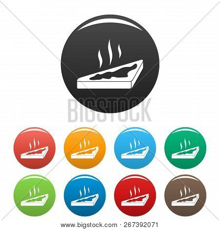 Hot Butter Of Bread Icons Set 9 Color Isolated On White For Any Design