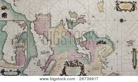 Stare mapy Europy wschodniej części Morza Śródziemnego wstawić mapę. Stworzony przez Louis Renard, opublikowany w bez