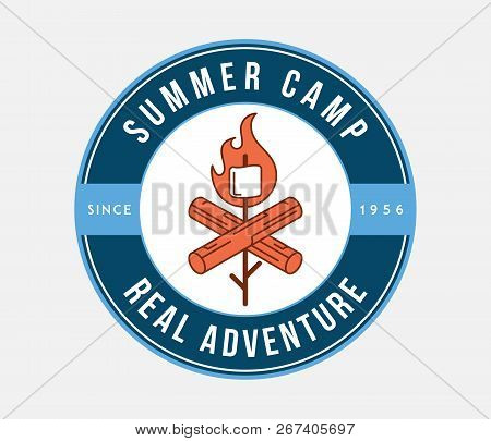 Outdoor Summer Camp Adventure Is A Vector Illustration About Real Exploration