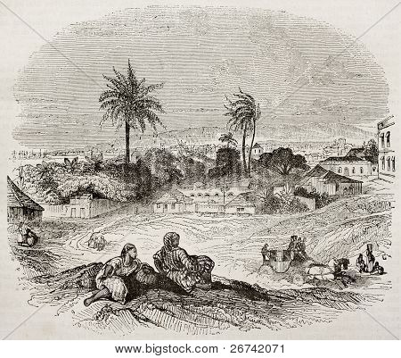 Gamle Se Bridgetown, Barbados. Af uidentificerede forfatteren, udgivet på Magasin Pittoresque, Paris, 1840