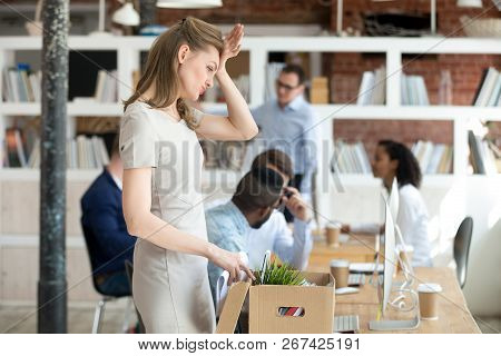 Upset Female Newcomer Recall Something Unpacking On First Workin