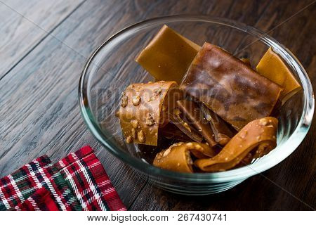 Turkish Pestil / Dried Fruit Pulp With Sesame And Walnut / Churchkhela