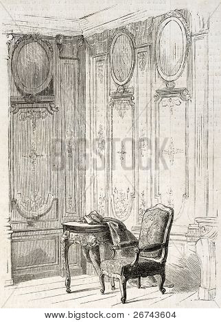 Chateau de Bercy biblioteki starych ilustracji, Francja. Autor nieustalony opublikowana na L'Illustrati