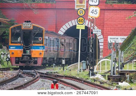 Khun Tan Tunne - Lampang Thailand - Oct 14, 2018:- Khun Tan Railway Station Is A Railway Station On 