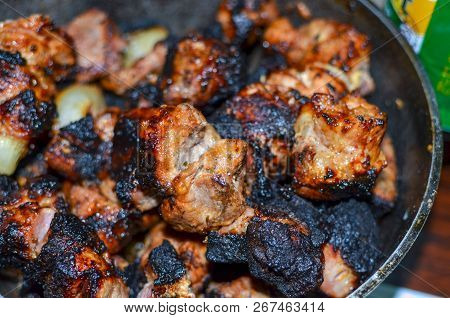 Natural Wood Fire For Bbq, Mangal Fire To Outdoor. Mangal Fire, Nature Fireplace, Nice Hd Real Fire.
