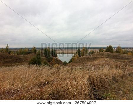 Autumn Landscape In The Village Of Konstantinovo Ryazan Region