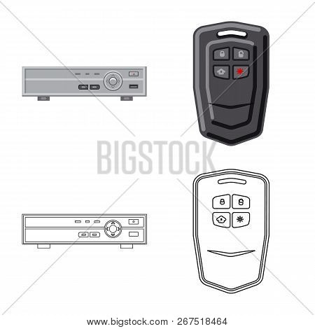 Vector Design Of Office And House Icon. Set Of Office And System Stock Vector Illustration.