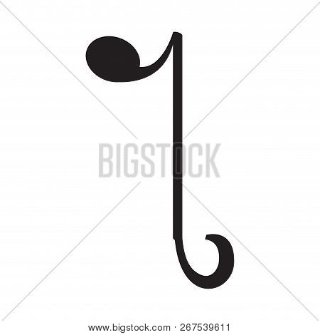 Isolated Eighth Rest Musical Note. Vector Illustration Design