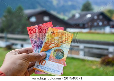 Collection Of The New Swiss Banknotes
