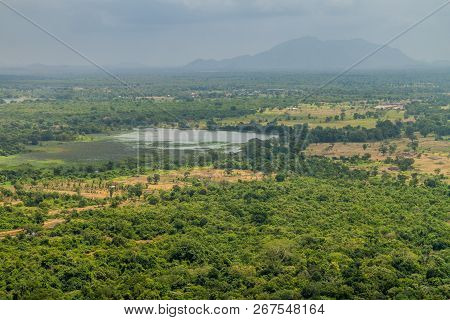 Landscape Near Sigiriya, Sri Lanka. Sigiriya Tank Sigiri Wewa