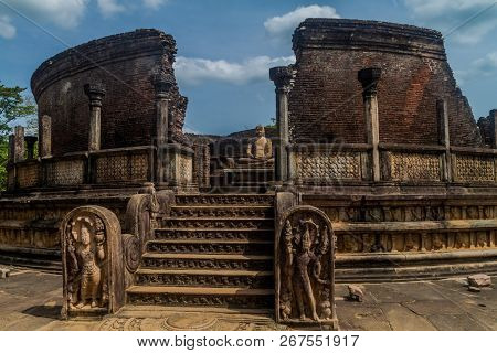 Vatadage In The Ancent City Polonnaruwa, Sri Lanka