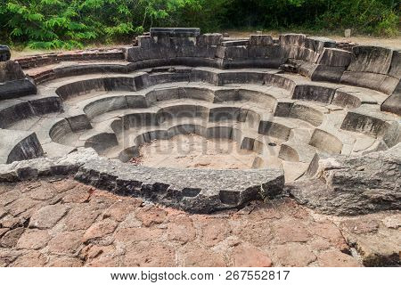 Lotus Pond Nelum Pokuna In The Ancient City Polonnaruwa, Sri Lanka