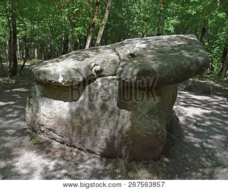 Big Shapsug Dolmen. A Megalytic Construction In The Woods Of Kuban.