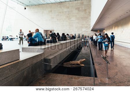 New York City, Usa - June 23, 2018: Egyptian Gallery In The Metropolitan Museum Of Art. It Contains 