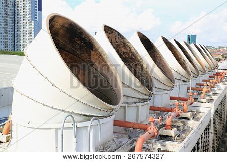 Old Cooling Tower On The Roof Deck