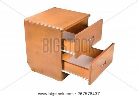 Yello Modern Nightstand Furniture Isolated On White Background