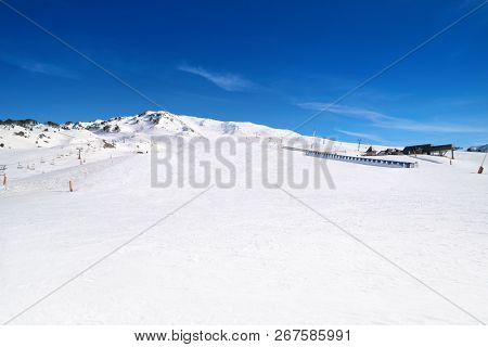 Baqueira Beret in Lerida Catalonia ski spot resort in Aran Valley of Pyrenees Spain