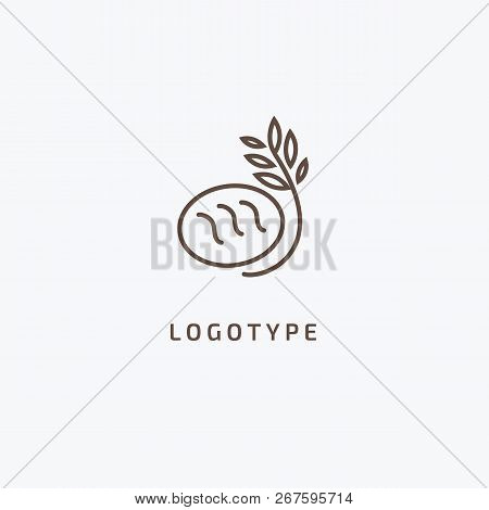 Vector Stock Logo, Abstract Nature Sign. Illustration Design Of Elegant, Premium And Royal Logotype 