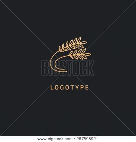 Vector Stock Logo, Abstract Nature Sign. Illustration Design Of Elegant, Premium And Royal Logotype 