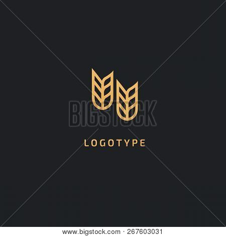 Vector Stock Logo, Abstract Nature Sign. Illustration Design Of Elegant, Premium And Royal Logotype 